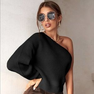 SHEIN One Shoulder Knit Sweater